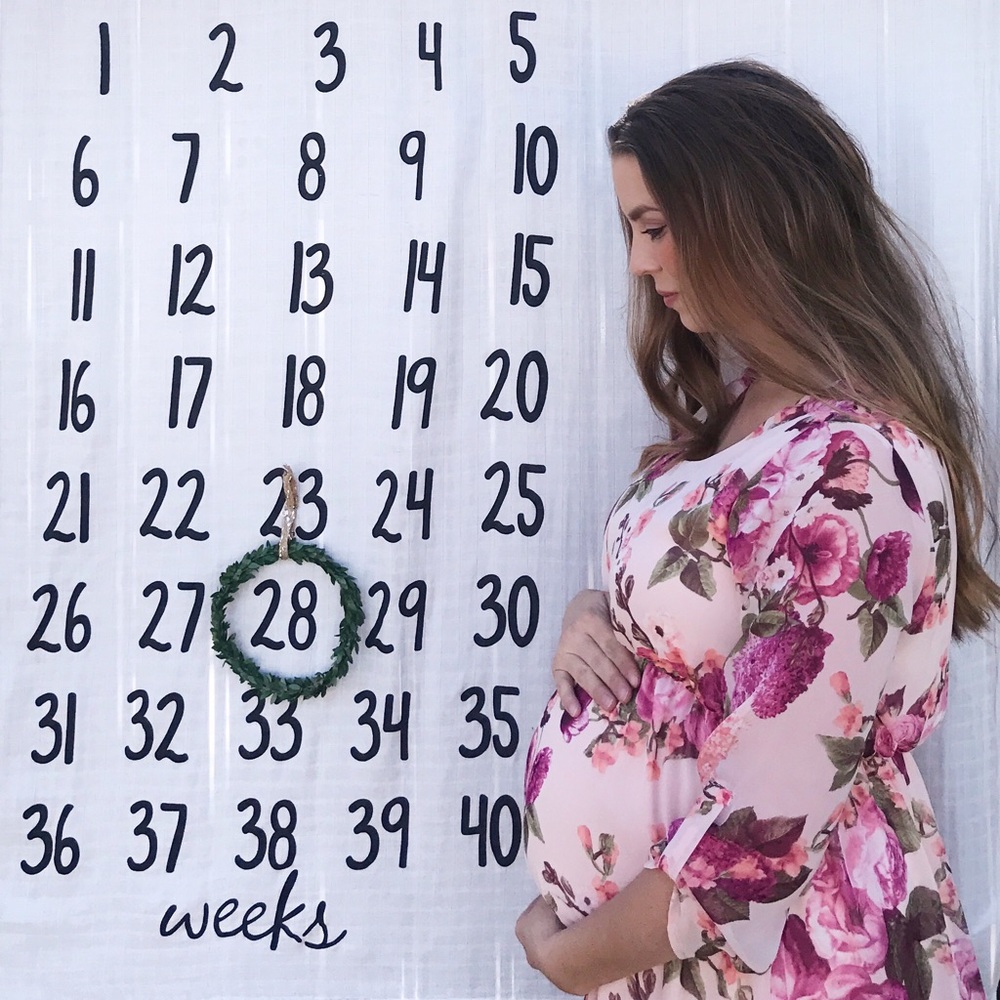 Floral maternity dress